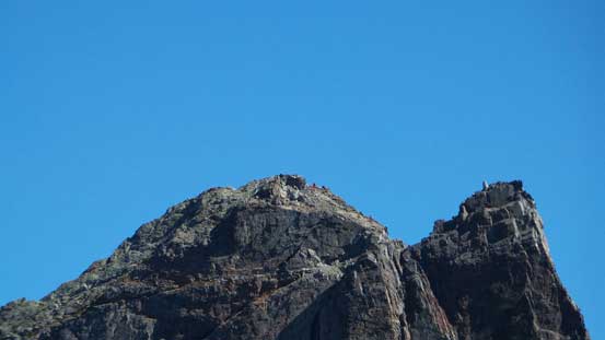 Could see climbers descending from the summit of Sky Pilot