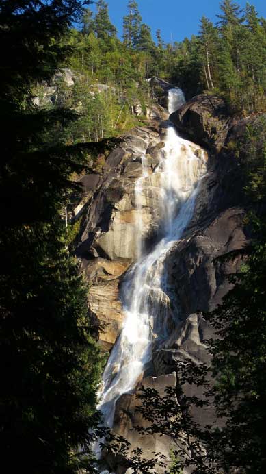 Shannon Falls at the end of this day