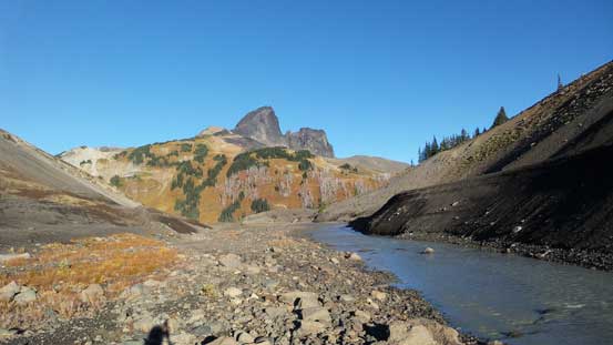 Hiking along the valley leading to that unnamed lake, looking back
