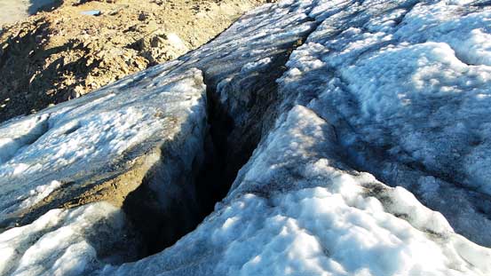 Another crevasse or melt hole...