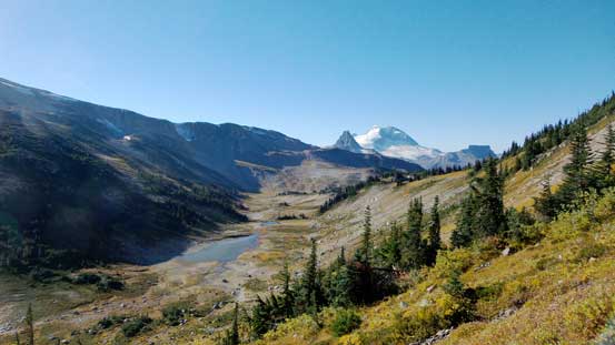 Looking down at Gentian Pass