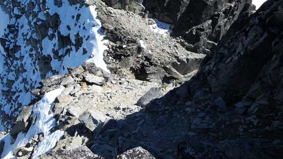 Starting down this ramp/gully