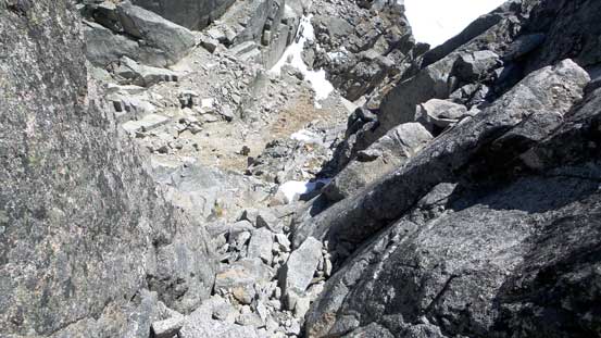 Halfway down, it's getting tighter and harder