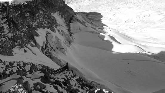 The steep N. Face and the gigantic bergschrund