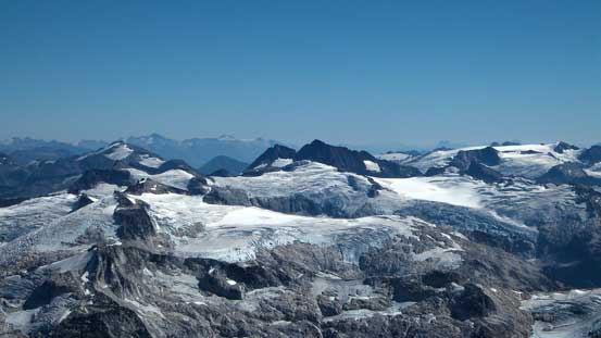 Peaks by Snowcap Icefield, another very remote area