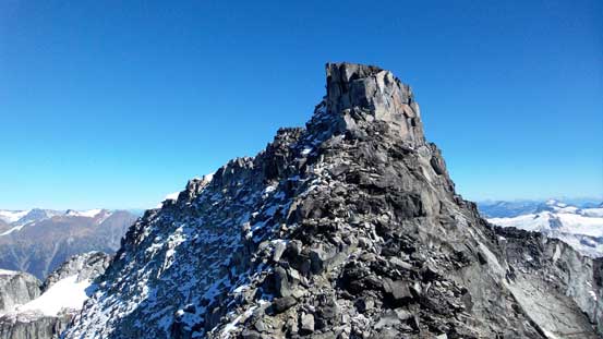 Back to the west summit, looking back