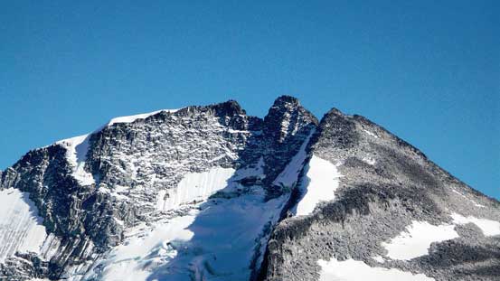 A zoomed-in shot of Castle Towers