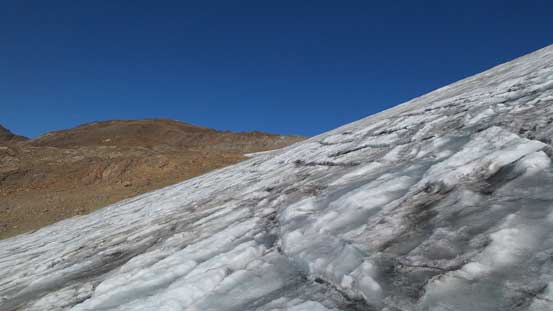 Cramponing down the ice