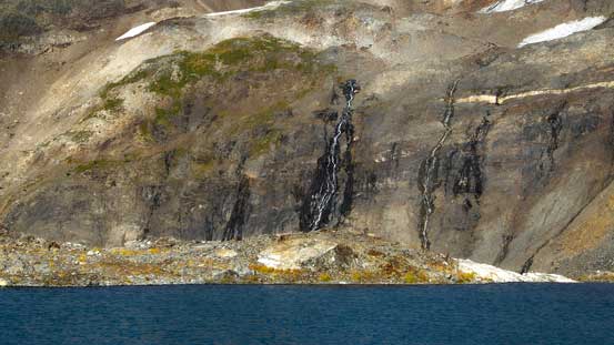 Cool waterfalls coming down from Gentian Ridge