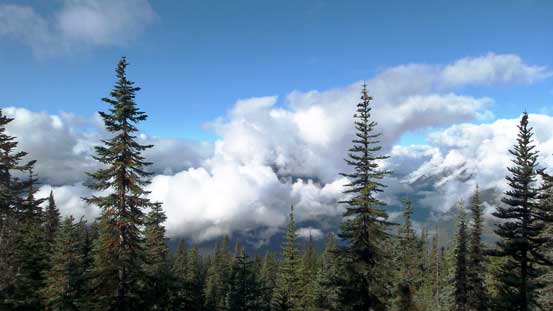 Finally saw some blue skies, but still lots of clouds