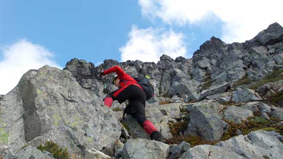 Brian on the only hands-on scrambling section