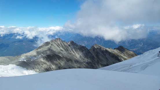 There's a good sized glacier on the north side