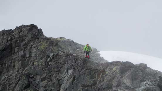 Brian approaching the summit