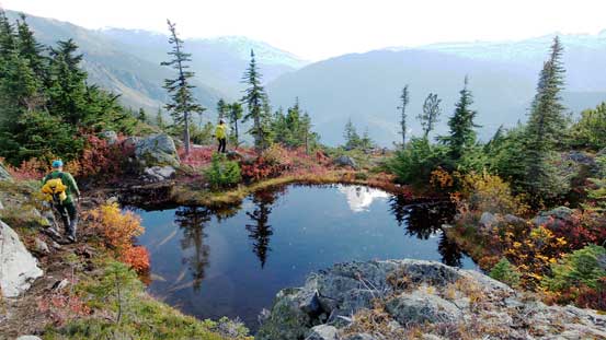A neat tarn and reflections in it