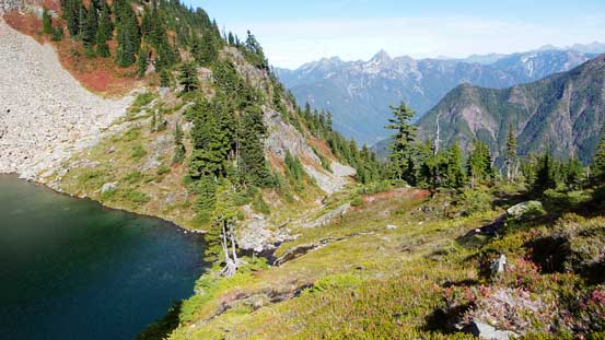 Looking back at the low point that we descended to