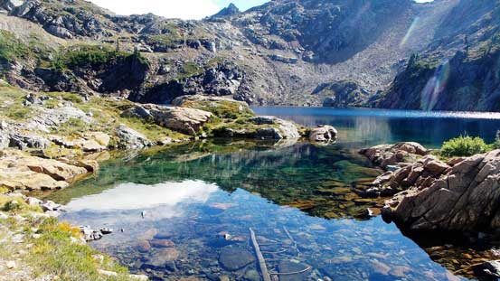 Reflections in upper Pierce Lake