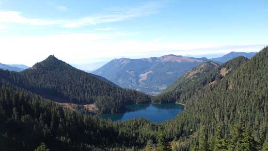 Looking down at Lower Pierce Lake