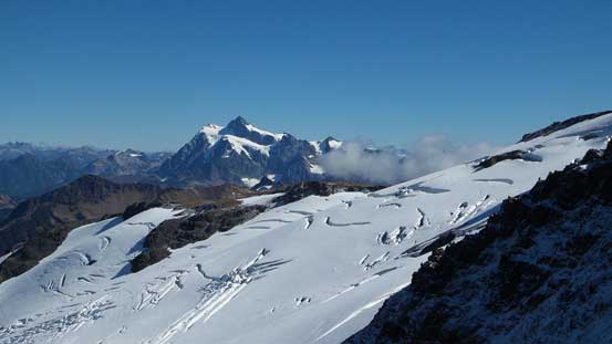 Looking over Hadley Glacier towards the beautiful Mt. Shuksan
