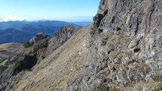 Traverse around a harder step