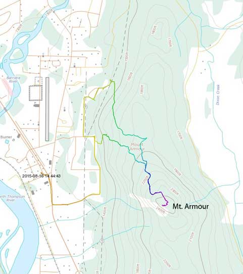 Mt. Armour ascent route