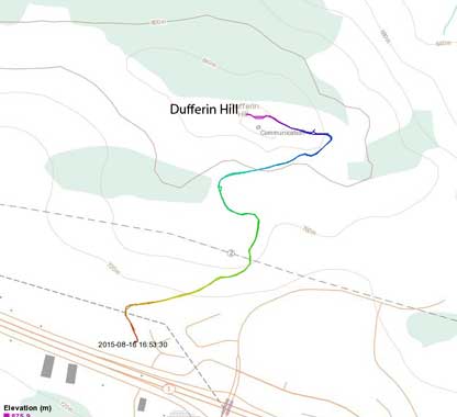 Mt. Dufferin (Dufferin Hill) hiking route