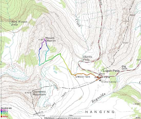 Mt. Oberlin scramble route