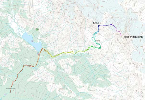 Resplendent Mountain via Patterson's Spur