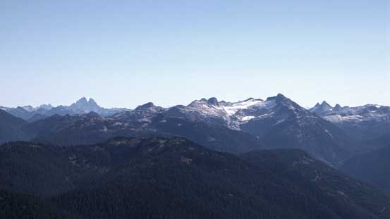 Meslilloet Mountain in the foreground. Judge Holway behind to the left
