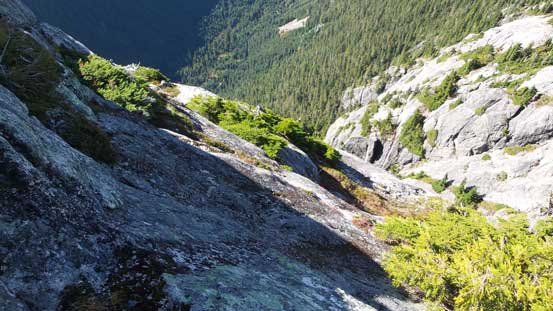 Our rope wasn't long enough, so we down-climbed this