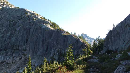 Down the first bump now, time to traverse around the second