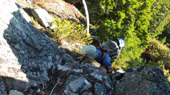 One of the many scrambling steps