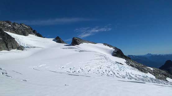 The much-bigger SW Glacier that we had to cross