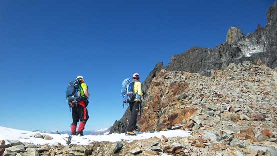 Brian and Michelle on the shoulder waiting for Gordon to show up