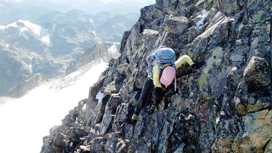 A bit of down-climb...