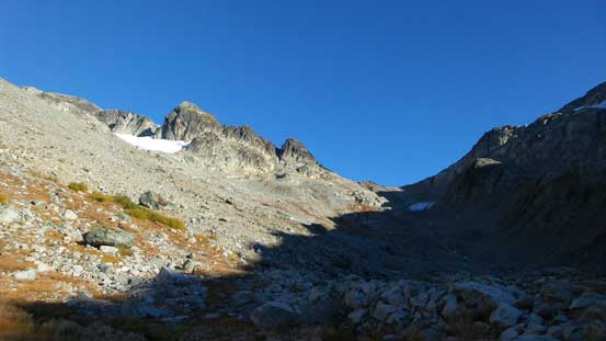 Done the talus slope, looking back...