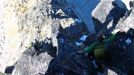 Searching for a way down, but doesn't quite go