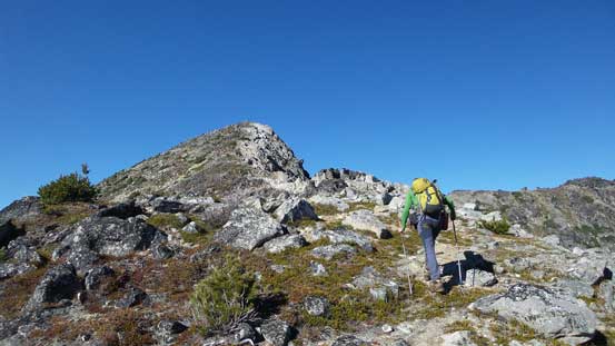 Alex slogging up Bump 2