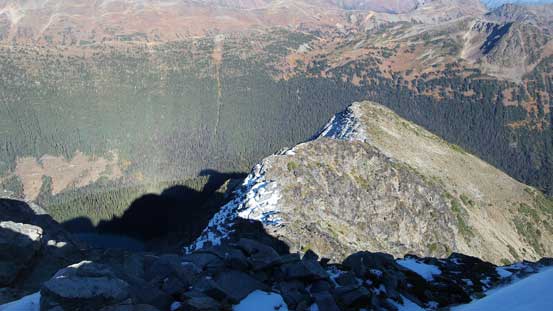 Looking down the NE Ridge