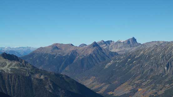 The tallest peak is Mt. Truax to the north