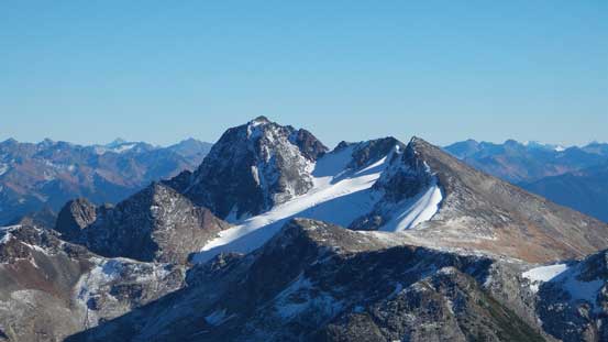 Prospector Peaks which will be our objective the next day