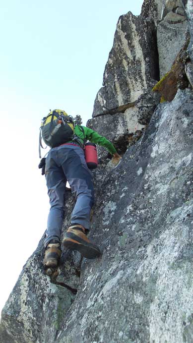 Alex on the crux move