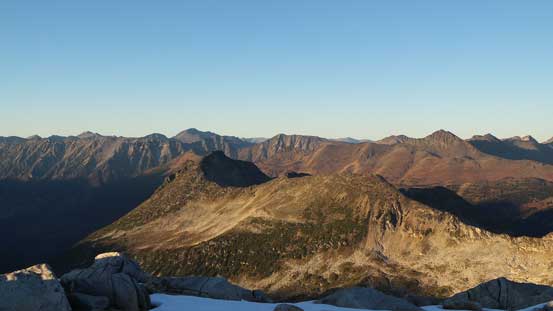 Mt. Weinhold, our previous objective in the foreground