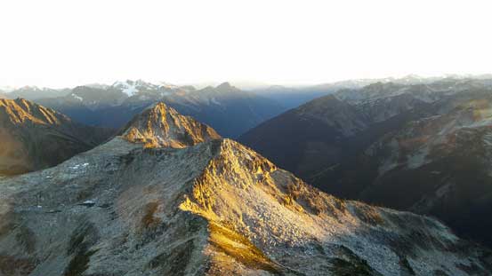 Looking down south towards a subpeak of Taillefer