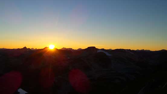 Sunset over the horizon