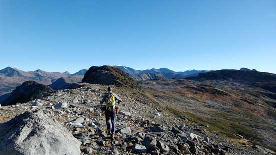 Alex on the ridge/plateau traverse