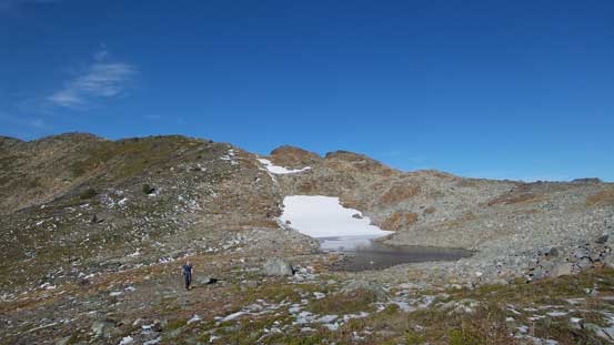 One of the few tarns along the way