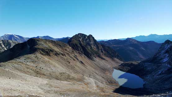 There's a mud lake on the north side of Propector Peaks