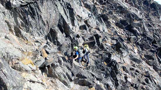 Descending the true summit
