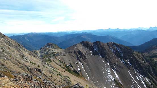 Looking over the S. Ridge shoulder
