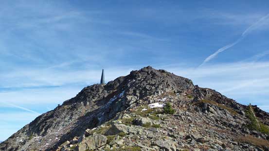 Almost there. Note the mythic BC summit green tower...